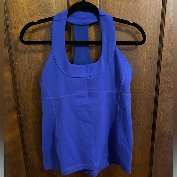 lululemon athletica Tops - Lululemon Royal Blue Built-in-Bra Tank Top, EUC 10